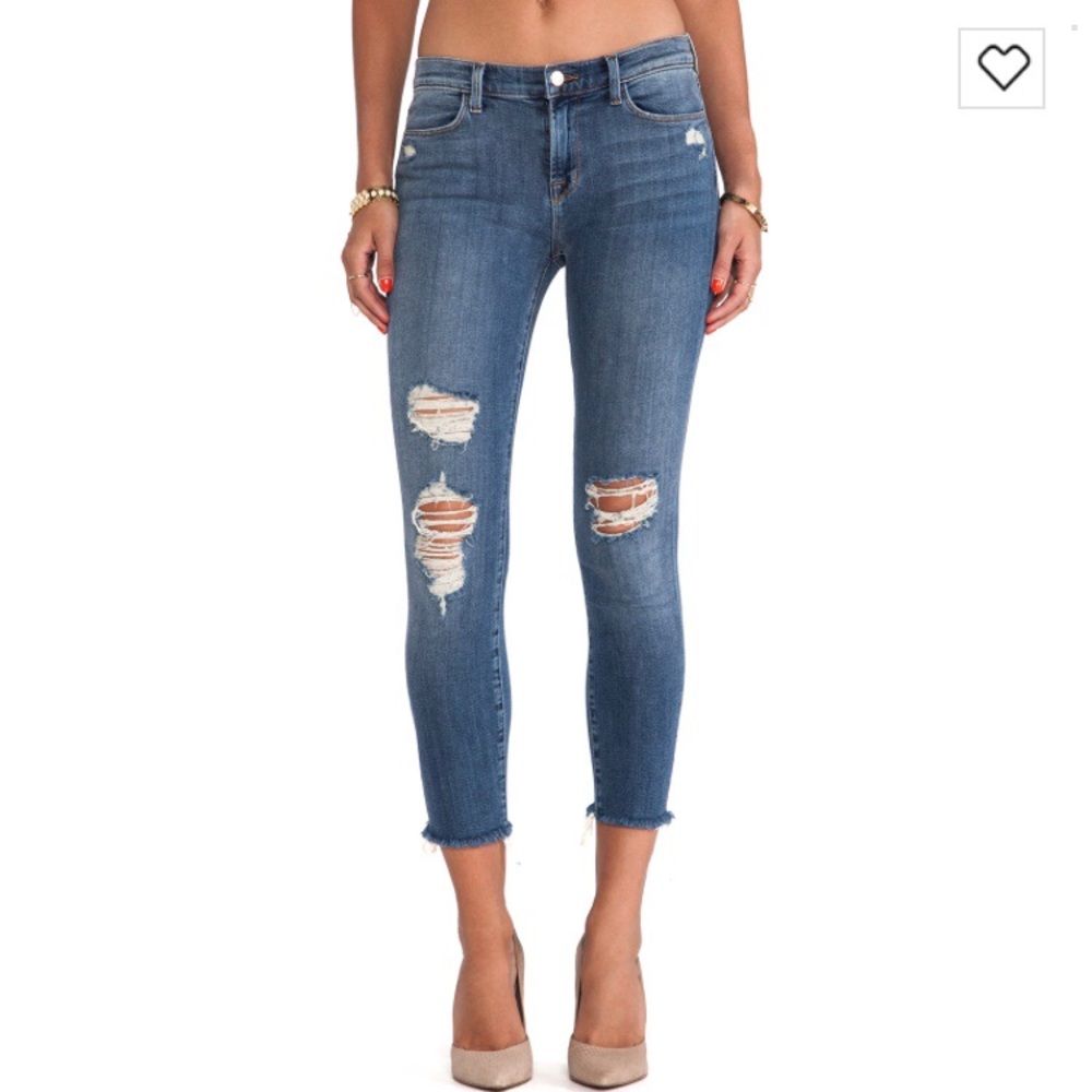 J Brand Fury Cropped Skinny Jeans